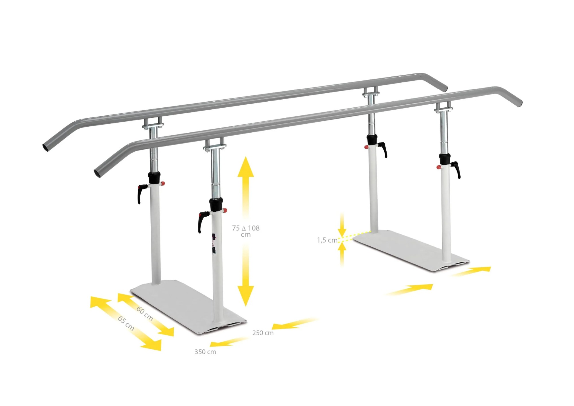 Ferrox Forskydelige gangbarre 3,5 meter
